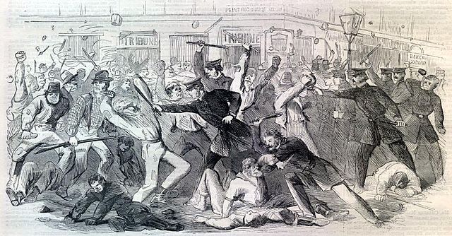 Fichier:New York Draft Riots - Harpers - beating.jpg