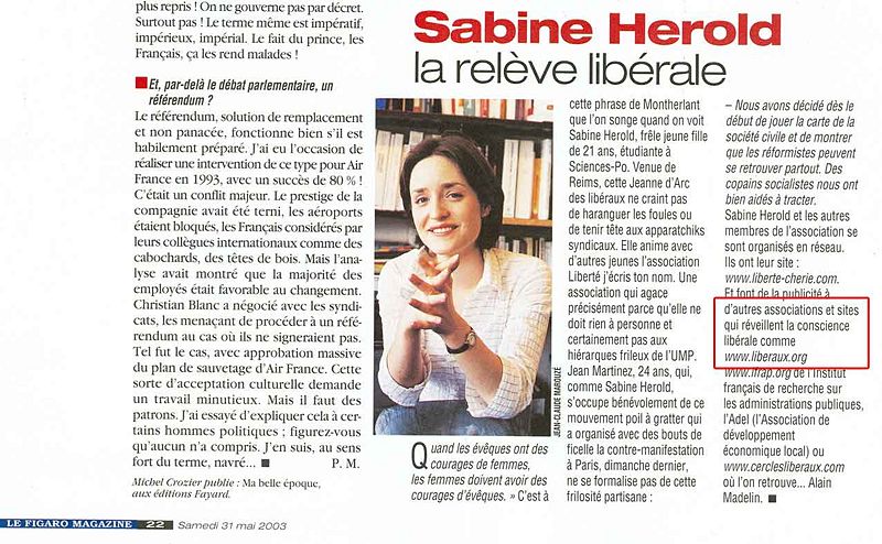 Fichier:Sabine Herold, la releve li.jpg