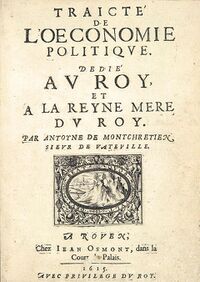 Traité de l'économie politique d'Antoine de Montchrétien‎